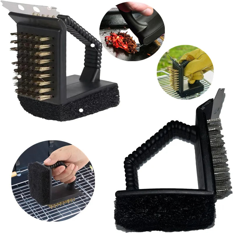3 in 1 Right Angle Barbecue Grill Brush - Orthorun