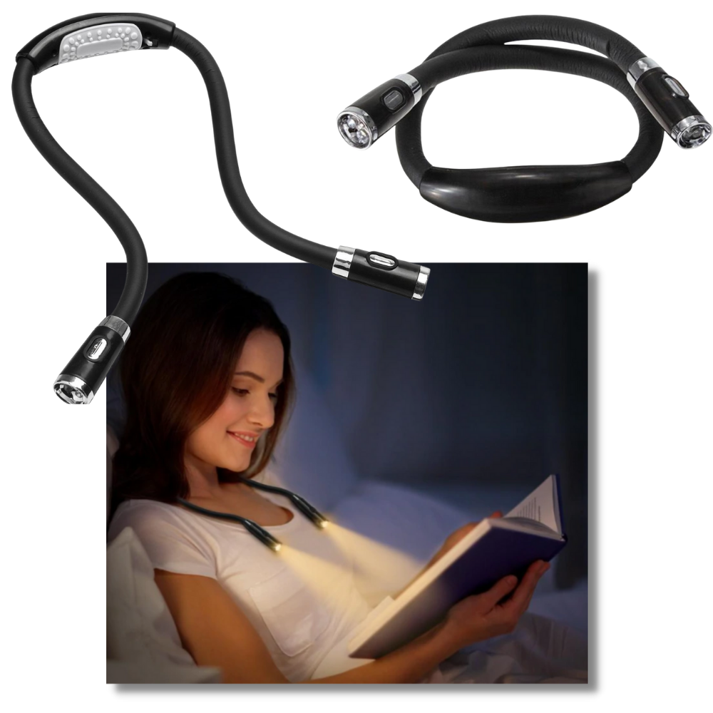 Orthorun | LED Neck Reading Lamp – Hands-Free Book Light for Bed & Travel
