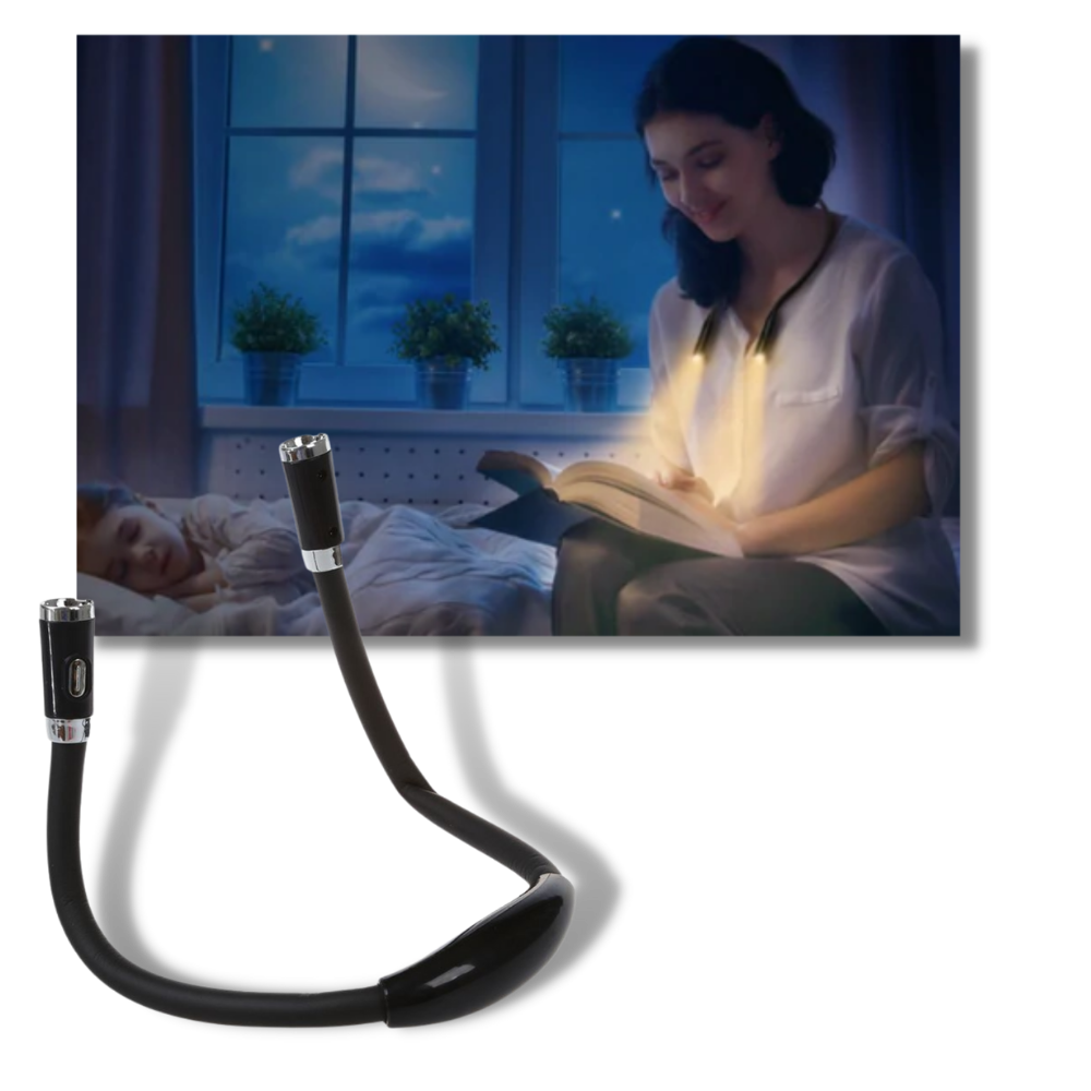 Orthorun | LED Neck Reading Lamp – Hands-Free Book Light for Bed & Travel