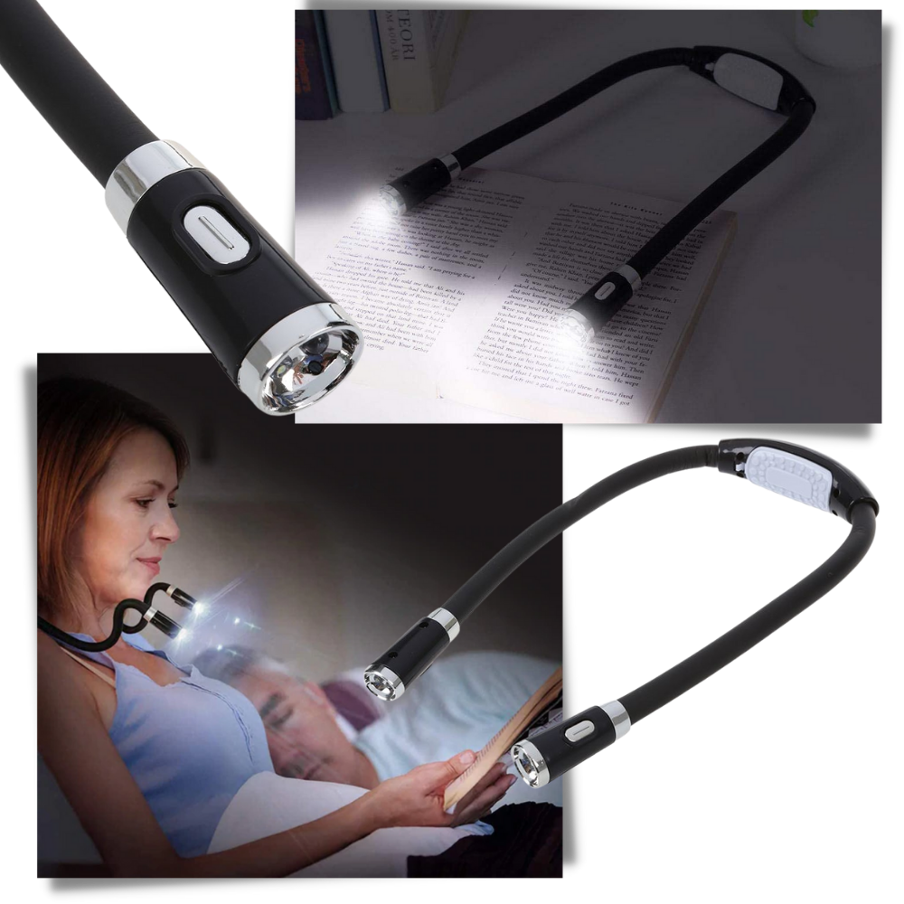 Orthorun | LED Neck Reading Lamp – Hands-Free Book Light for Bed & Travel