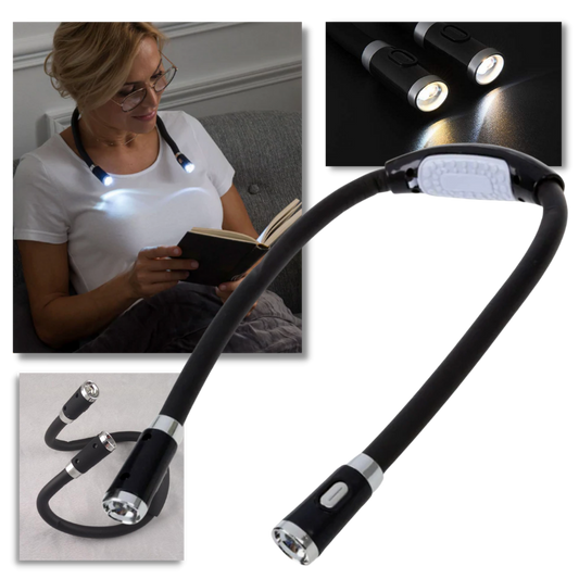 Orthorun | LED Neck Reading Lamp – Hands-Free Book Light for Bed & Travel