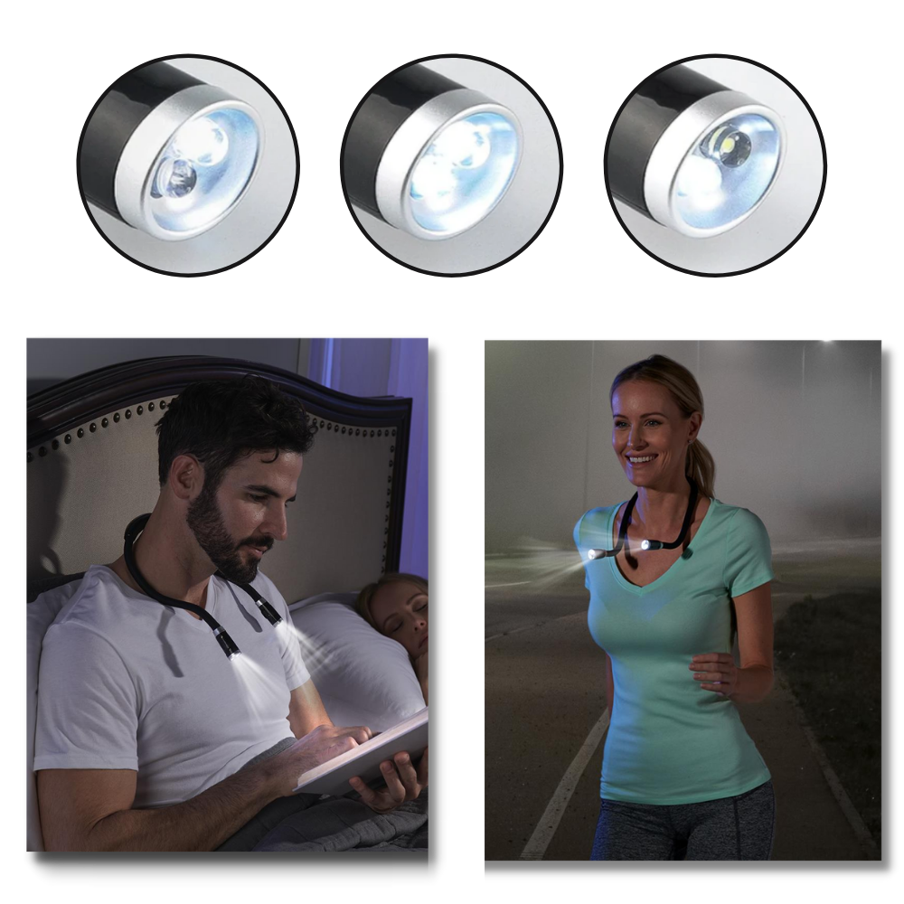 Orthorun | LED Neck Reading Lamp – Hands-Free Book Light for Bed & Travel