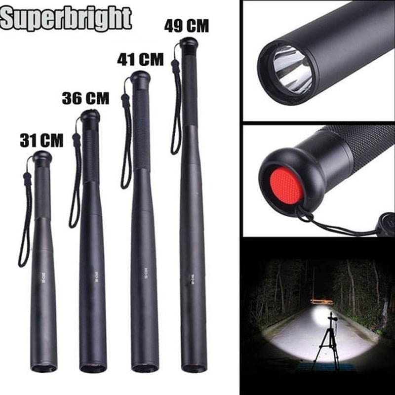 Orthorun | Baseball Bat Shaped LED Flashlight – Aluminum Alloy, 3 Lighting Modes for Emergency & Utility Use