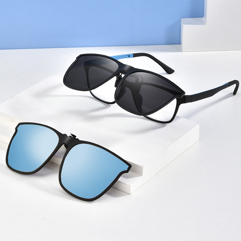 Orthorun | New Polarized Clip-On Folding Sunglasses – Over Glasses Flip-Up Lens