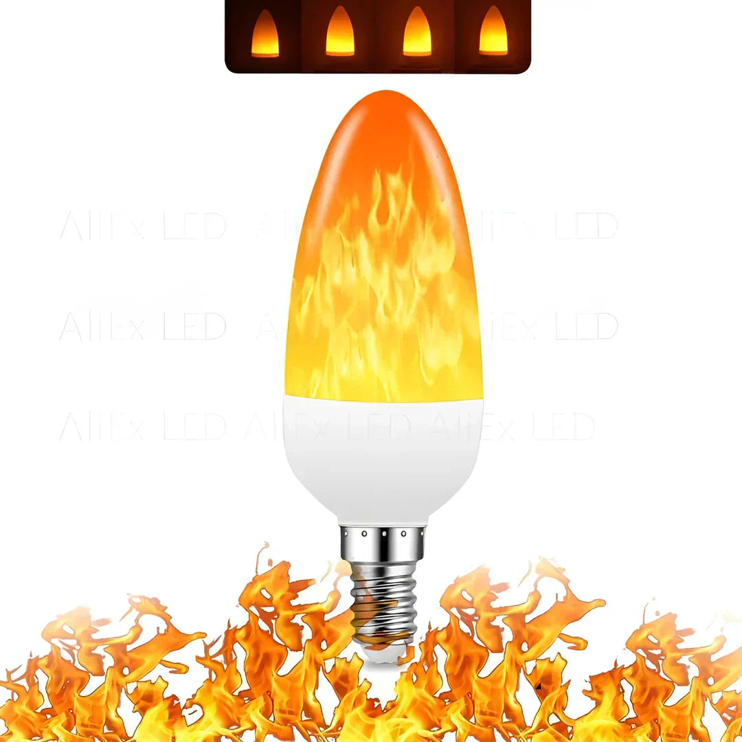 Orthorun | Flame Effect LED Lamp – 9W Realistic Fire Light for Home Ambiance