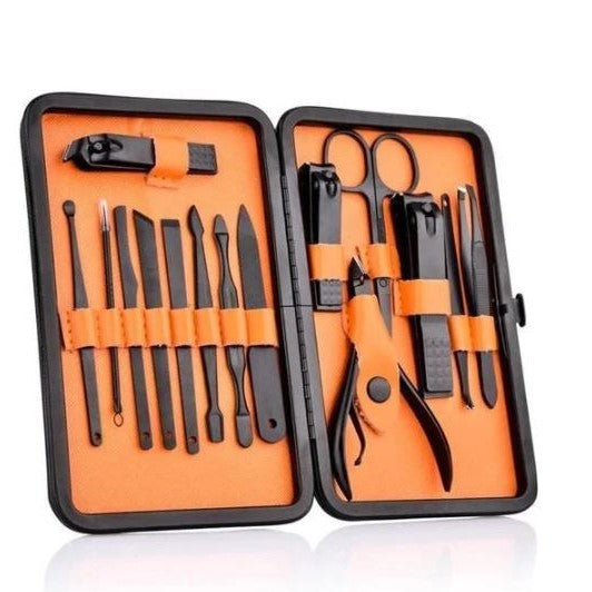 15 Piece Professional Manicure Set With Travel Case - Orthorun