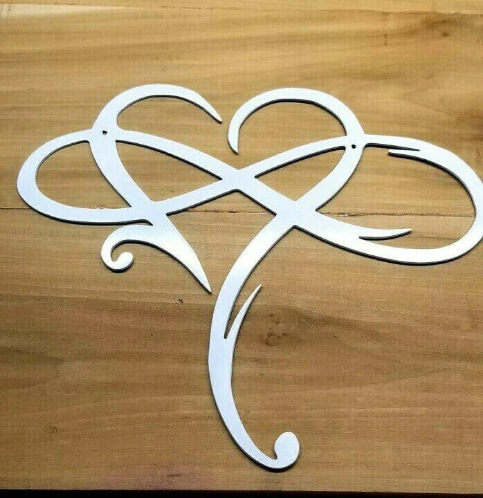 Orthorun | Endless Heart Steel Wall Decoration – Metal Wall Art for Living Room & Bedroom