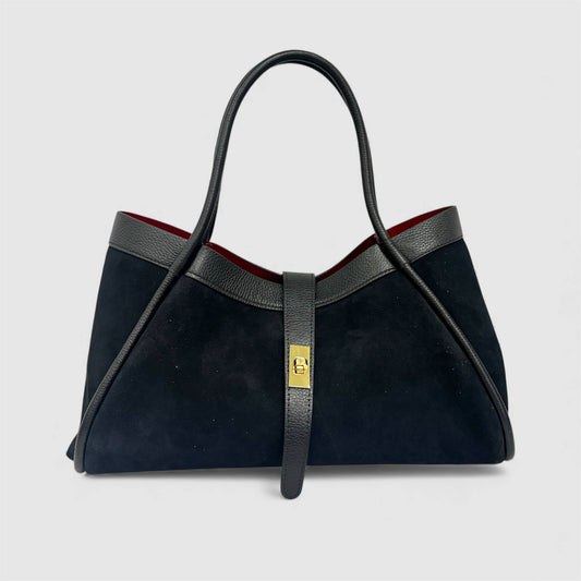 Orthorun|Genuine Suede and Togo Leather Bag, Made in Italy with Strap