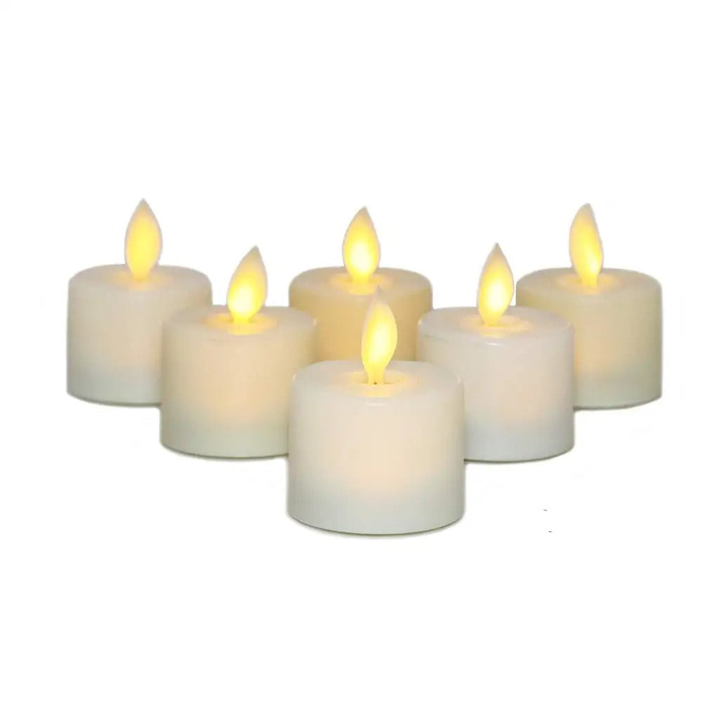 6 Pcs Realistic Flameless Candles With Remote - Orthorun