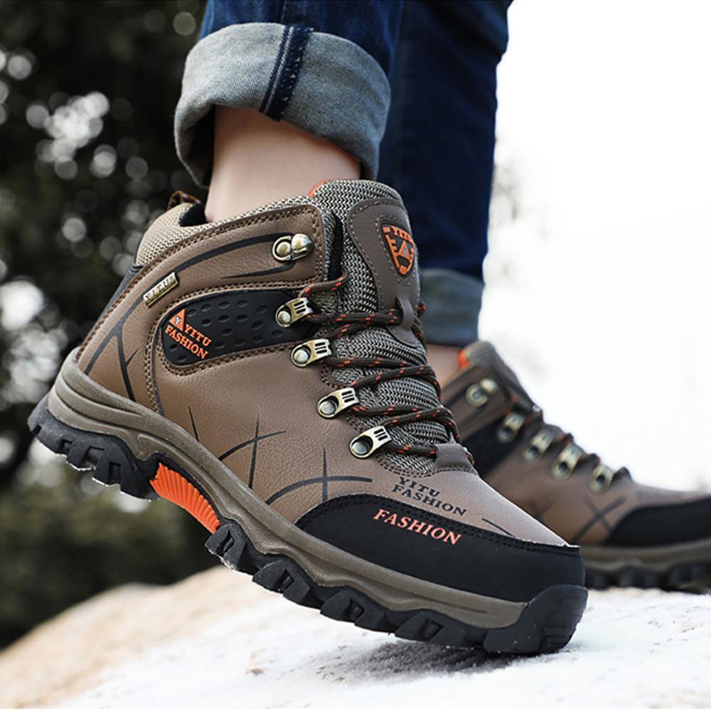 Orthorun | Men's Hiking Shoes with Fur – Winter Waterproof Boots for Outdoor Adventure