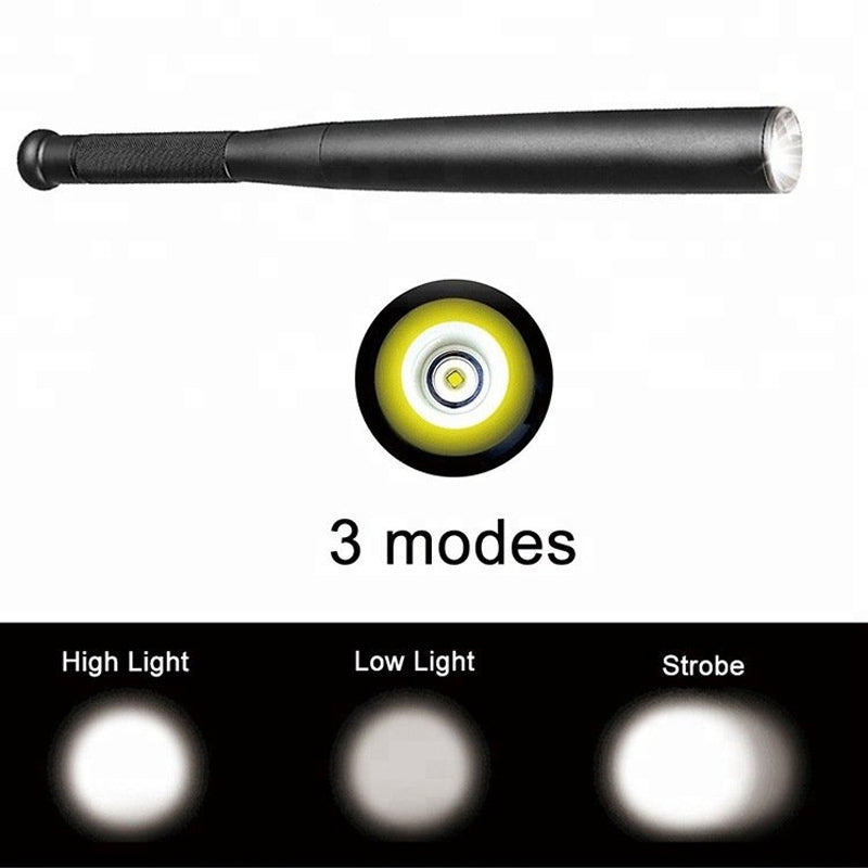 Orthorun | Baseball Bat Shaped LED Flashlight – Aluminum Alloy, 3 Lighting Modes for Emergency & Utility Use