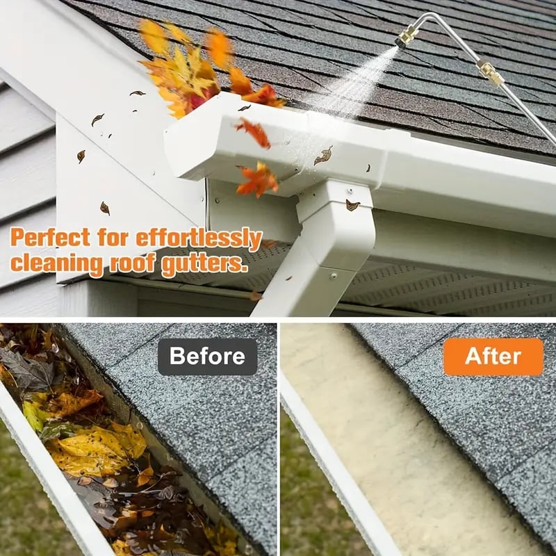 4000 PSI Telescoping High Pressure Washer Wand Set for Gutter & Roof Drainage & Walls Cleaning - Orthorun