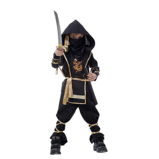Orthorun | Boys Ninja Halloween Costume Set – Complete Kids Outfit with Mask & Belt