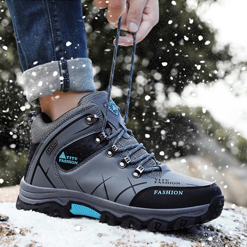 Orthorun | Men's Hiking Shoes with Fur – Winter Waterproof Boots for Outdoor Adventure