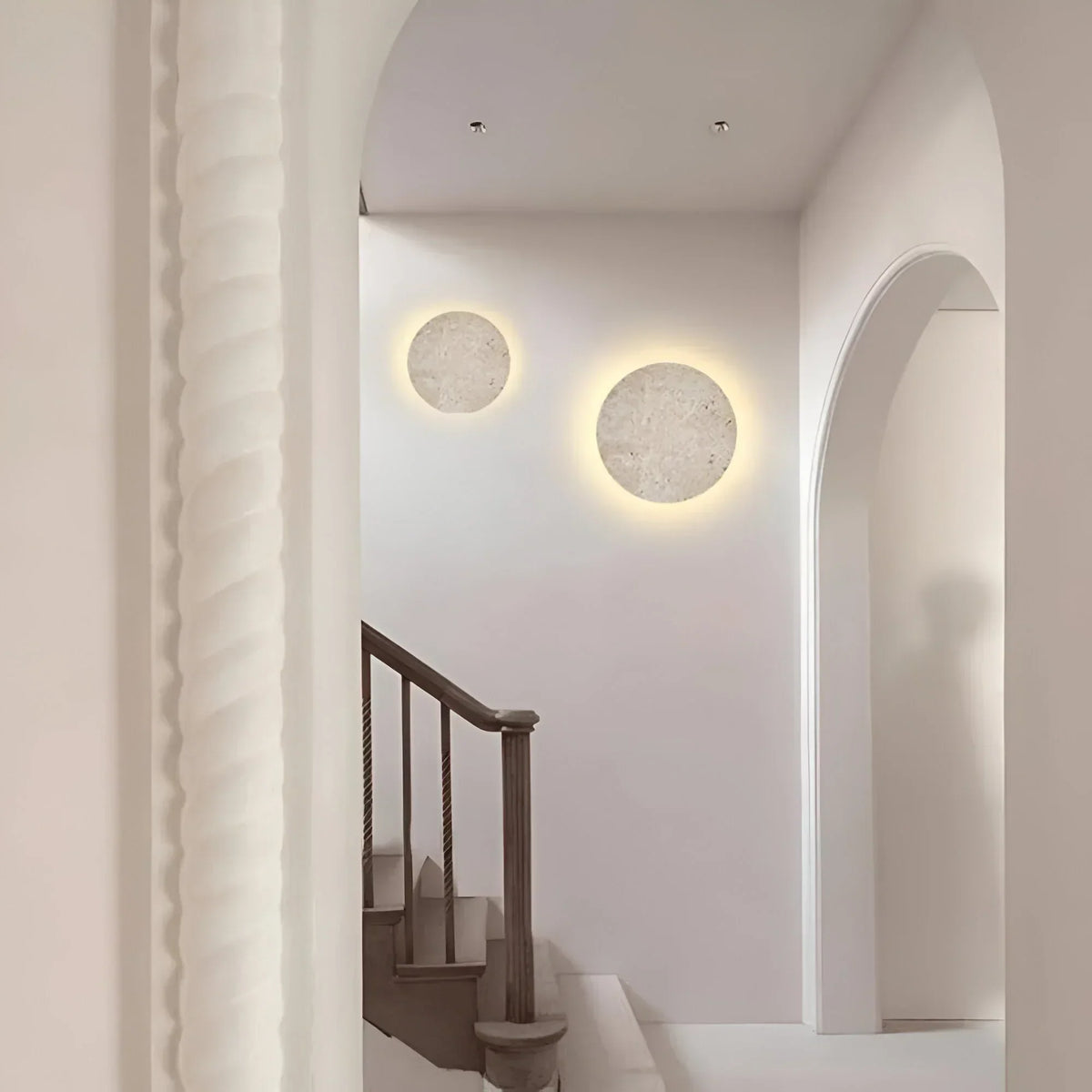 Orthorun | TerraLume - Round Stone Wall Light