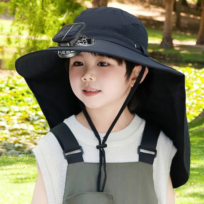 Adjustable Kids Solar Fan Hat - Orthorun