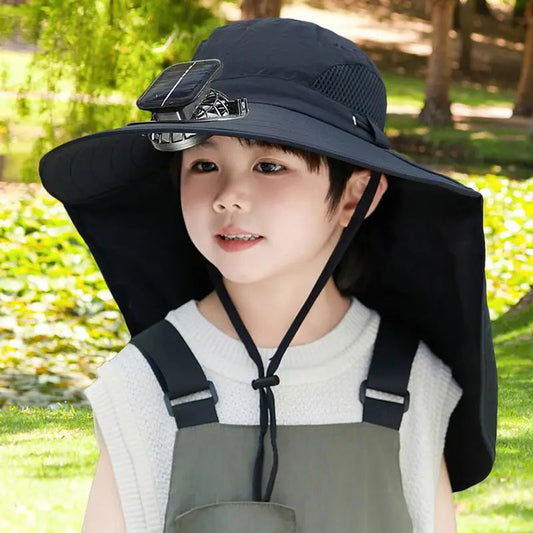 Adjustable Kids Solar Fan Hat - Orthorun