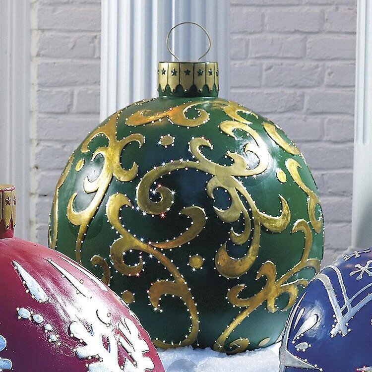 Orthorun | Inflatable Christmas Decoration Ball – Outdoor PVC Lighted Ornament