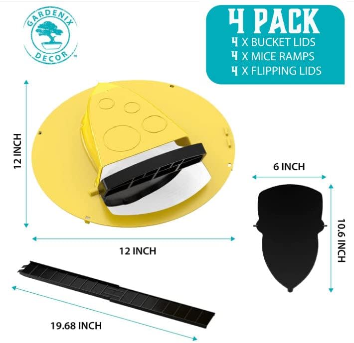 4-Pack Bucket Lid Mouse Trap - Orthorun