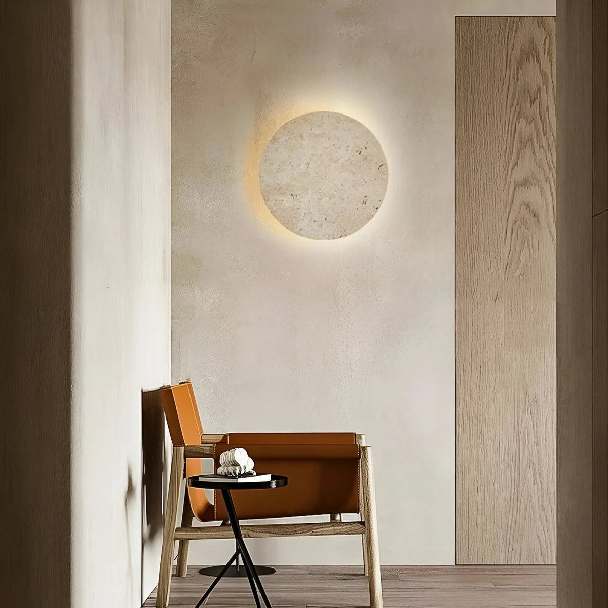 Orthorun | TerraLume - Round Stone Wall Light
