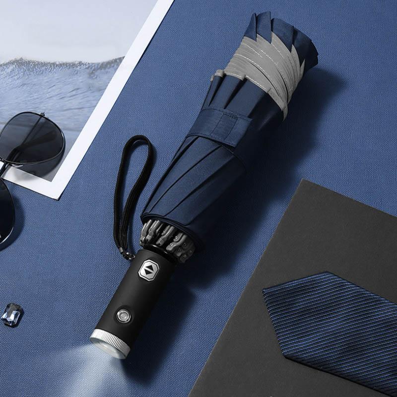 Orthorun | Automatic Foldable Umbrella – Compact Travel Umbrella with Reflective Edge
