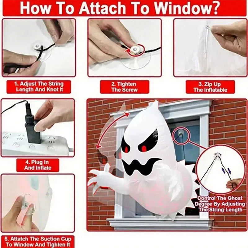 4.59ft Inflatable Halloween Ghost Decoration - Orthorun
