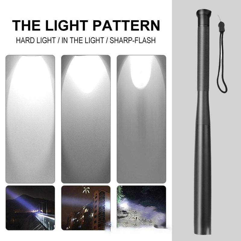 Orthorun | Baseball Bat Shaped LED Flashlight – Aluminum Alloy, 3 Lighting Modes for Emergency & Utility Use