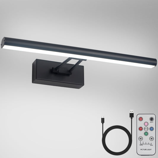 Orthorun | Picture Light – 13.5" Art Lighting, Battery Operated with Remote & 3CCT, Black