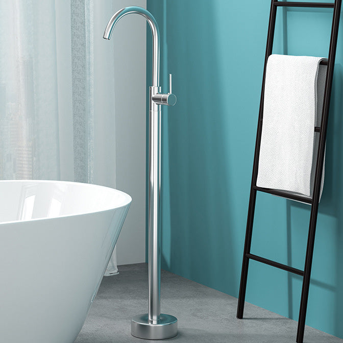 Orthorun | Modern Freestanding Bathtub Faucet - Copper Floor Mounted