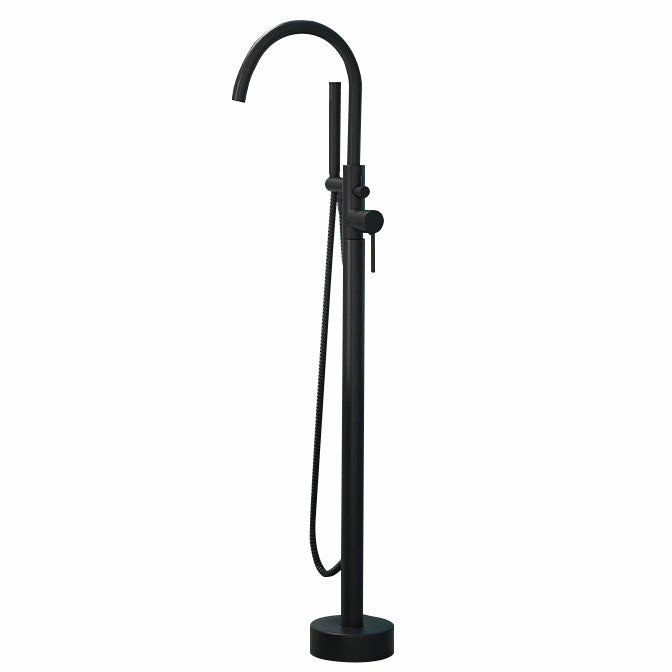 Orthorun | Modern Freestanding Bathtub Faucet - Copper Floor Mounted