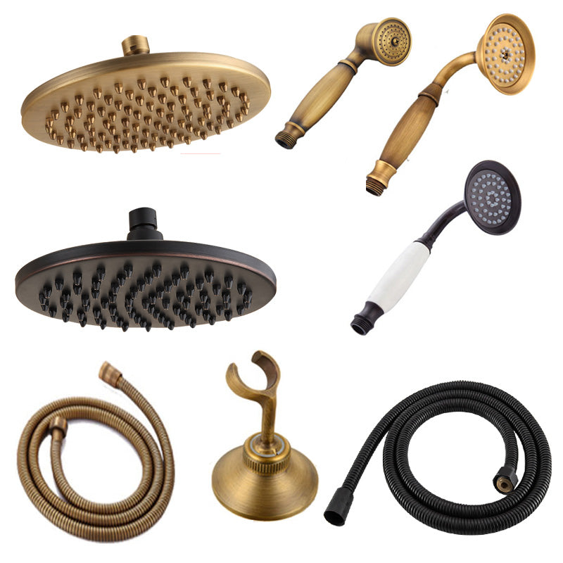 Orthorun | Traditional Handheld Shower Head with Hose - Polished Brass Wall Mounted