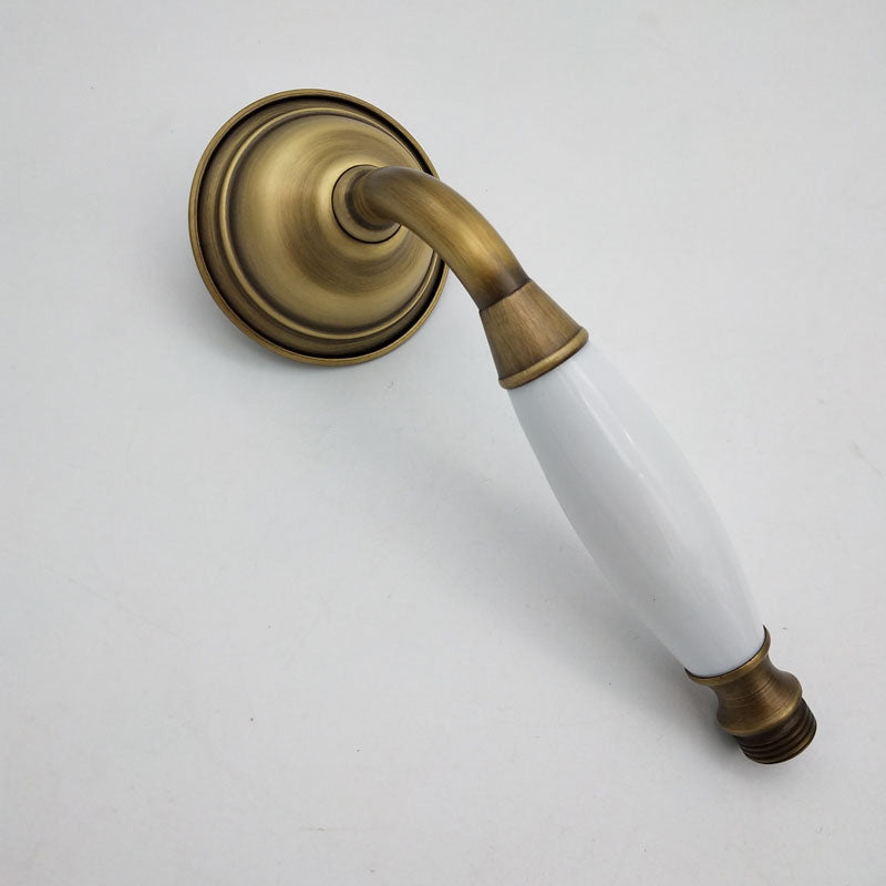 Orthorun | Traditional Handheld Shower Head with Hose - Polished Brass Wall Mounted