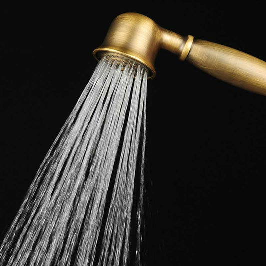Orthorun | Traditional Handheld Shower Head with Hose - Polished Brass Wall Mounted