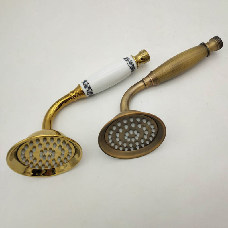 Orthorun | Traditional Handheld Shower Head with Hose - Polished Brass Wall Mounted