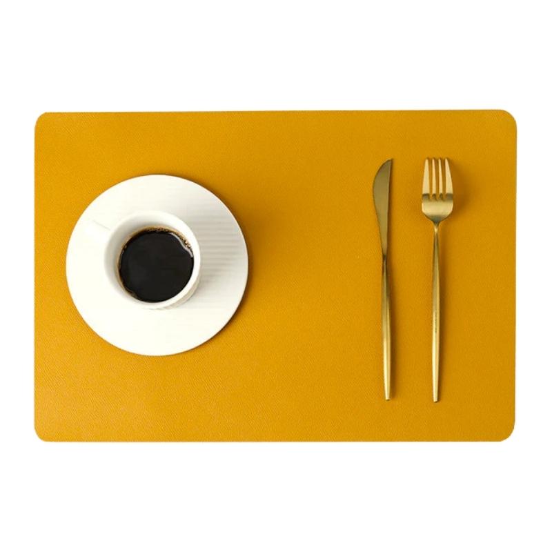 Orthorun | Modern Rectangular Waterproof PU Leather Placemats
