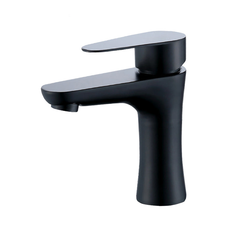 Orthorun | Modern Basin Tap - Monochrome Center Mount Low Arc Bathroom Faucet
