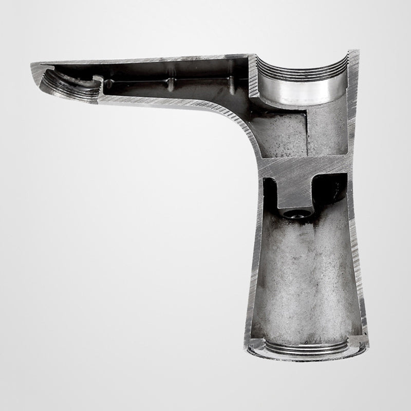 Orthorun | Modern Basin Tap - Monochrome Center Mount Low Arc Bathroom Faucet