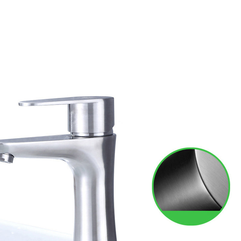 Orthorun | Modern Basin Tap - Monochrome Center Mount Low Arc Bathroom Faucet