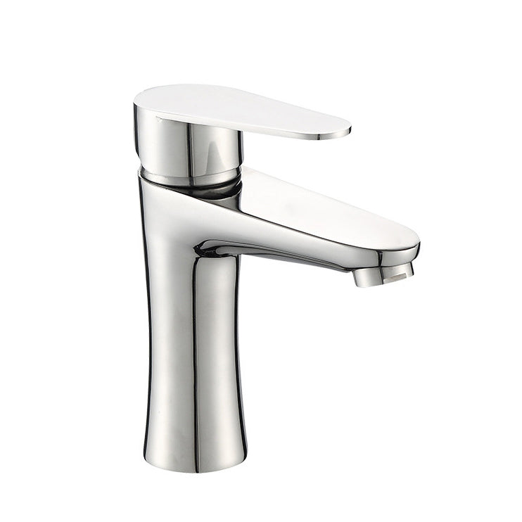 Orthorun | Modern Basin Tap - Monochrome Center Mount Low Arc Bathroom Faucet