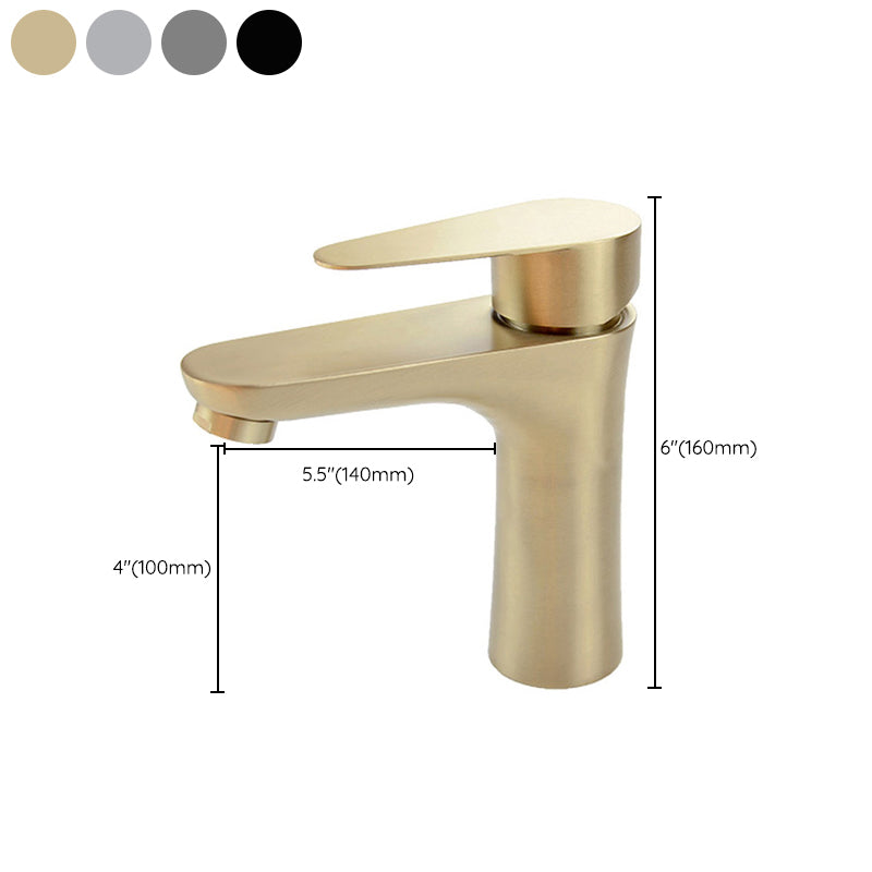 Orthorun | Modern Basin Tap - Monochrome Center Mount Low Arc Bathroom Faucet
