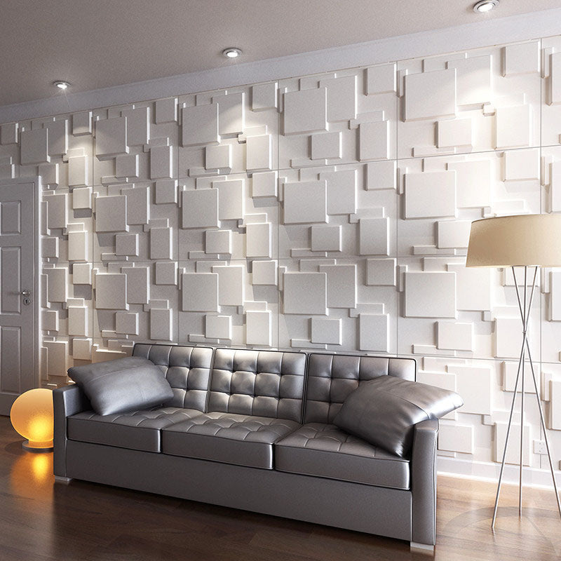 Orthorun | Square Interior Wall Cladding – Peel and Stick Texture Effect Wall Panels