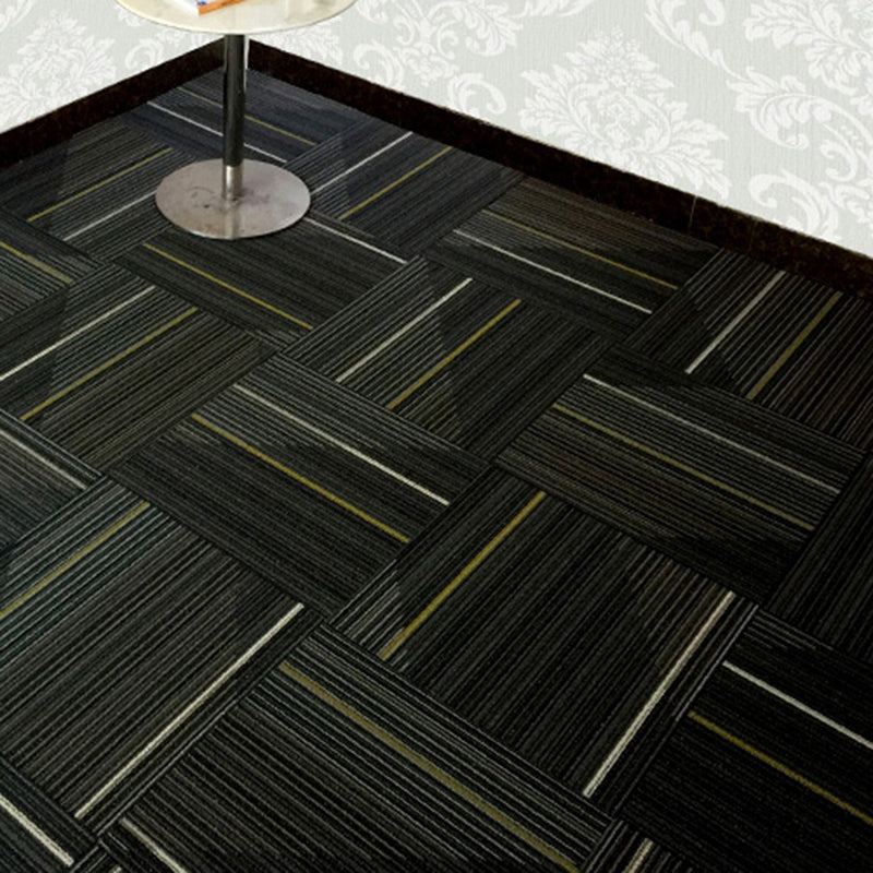 Orthorun | Dark Color Level Loop Carpet Tile – Non-Slip Self-Adhesive Indoor Office Carpet Squares