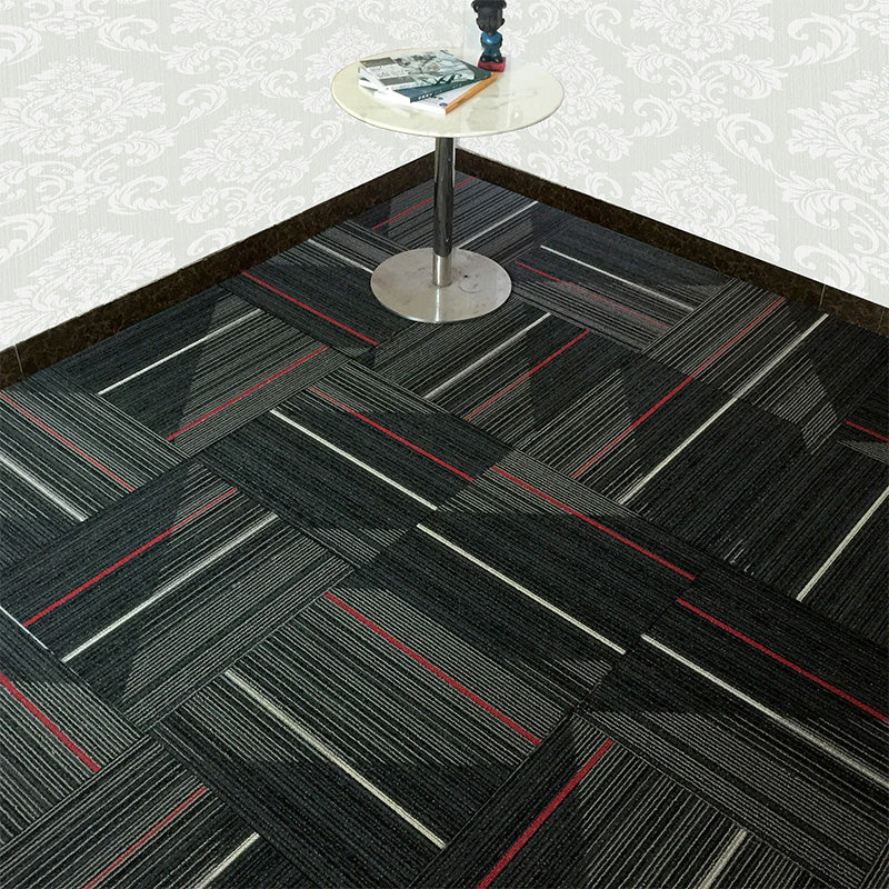 Orthorun | Dark Color Level Loop Carpet Tile – Non-Slip Self-Adhesive Indoor Office Carpet Squares
