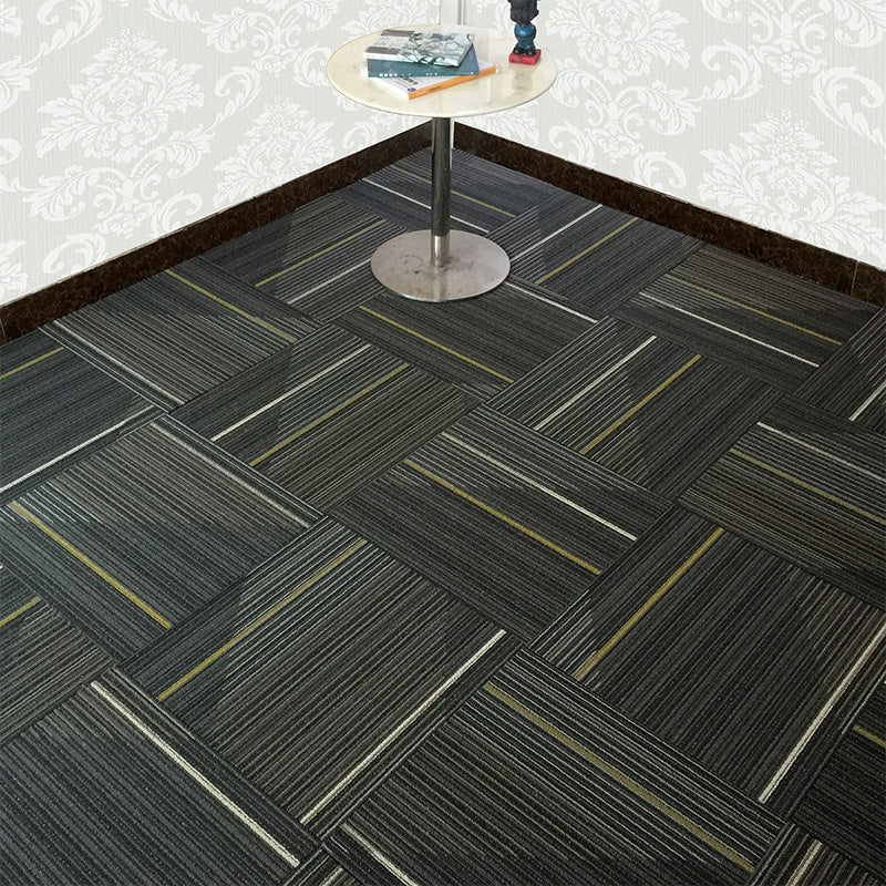 Orthorun | Dark Color Level Loop Carpet Tile – Non-Slip Self-Adhesive Indoor Office Carpet Squares