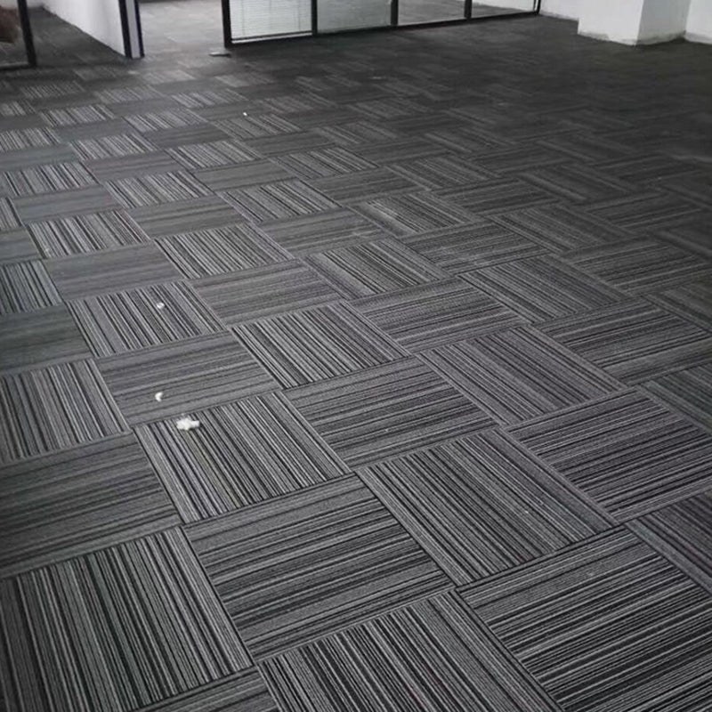 Orthorun | Dark Color Level Loop Carpet Tile – Non-Slip Self-Adhesive Indoor Office Carpet Squares