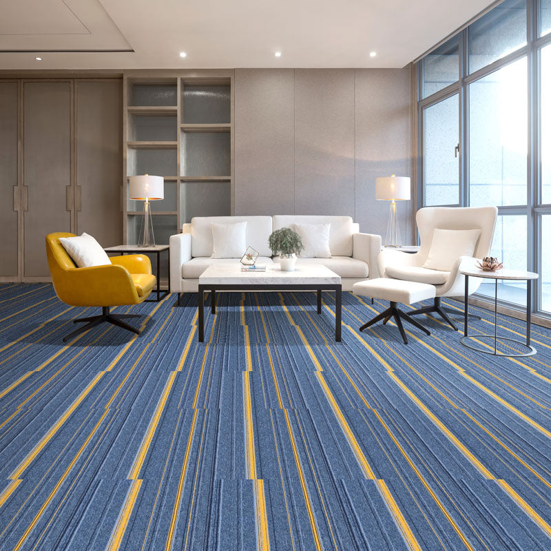 Orthorun | Dark Color Level Loop Carpet Tile – Non-Slip Self-Adhesive Indoor Office Carpet Squares