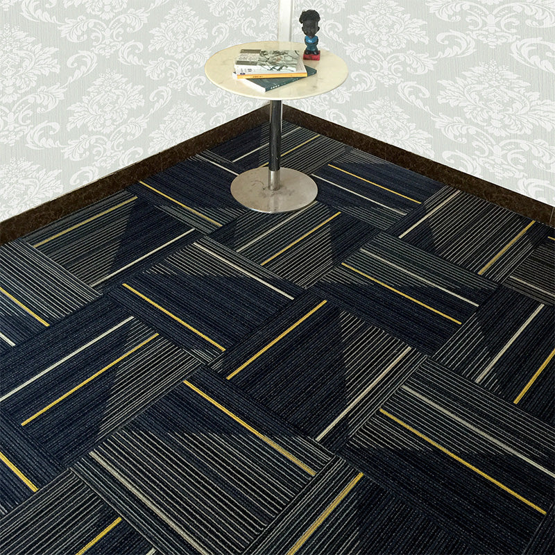 Orthorun | Dark Color Level Loop Carpet Tile – Non-Slip Self-Adhesive Indoor Office Carpet Squares