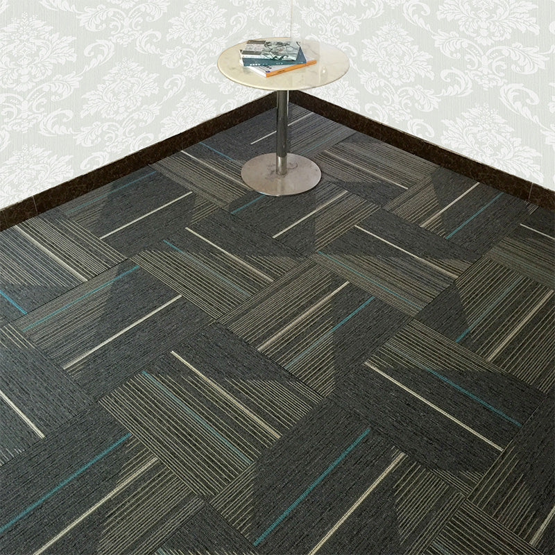 Orthorun | Dark Color Level Loop Carpet Tile – Non-Slip Self-Adhesive Indoor Office Carpet Squares