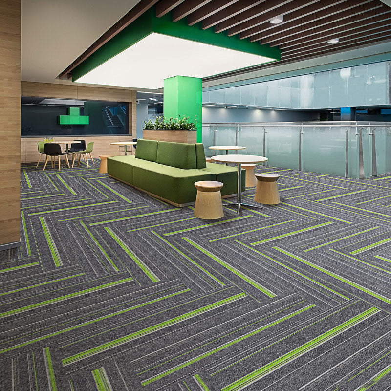 Orthorun | Dark Color Level Loop Carpet Tile – Non-Slip Self-Adhesive Indoor Office Carpet Squares