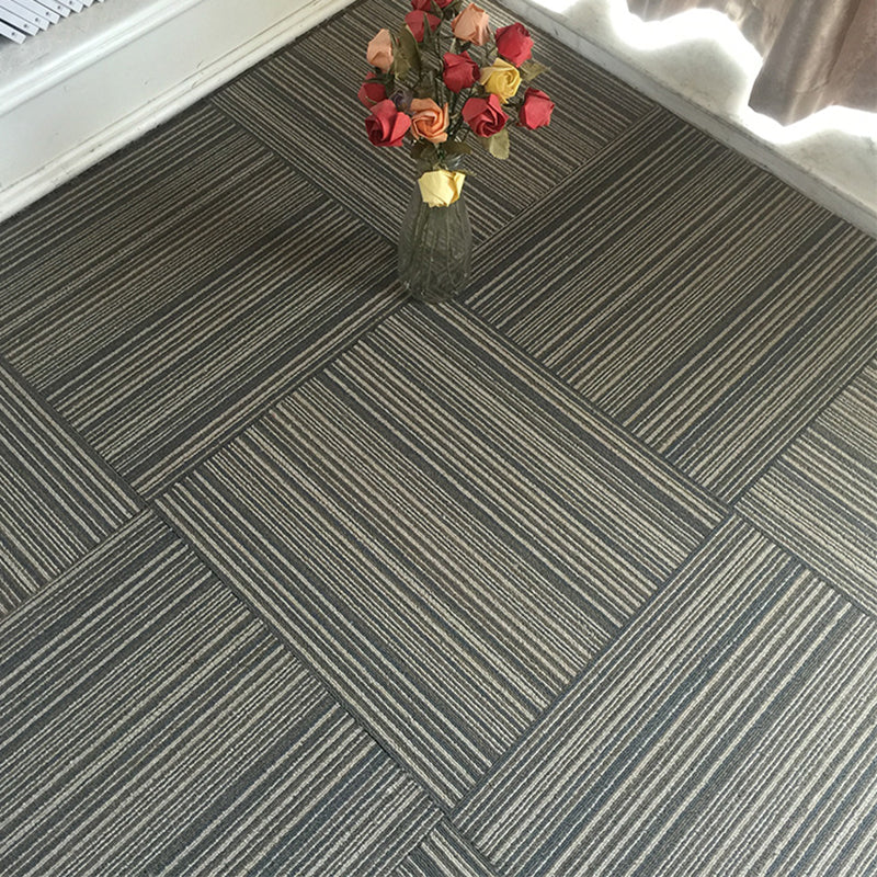 Orthorun | Dark Color Level Loop Carpet Tile – Non-Slip Self-Adhesive Indoor Office Carpet Squares